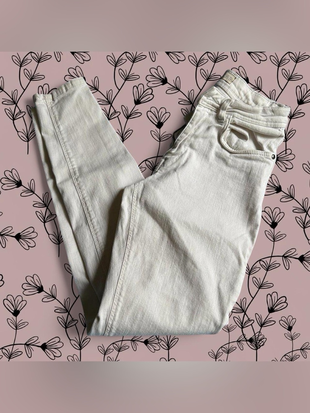 Zara Basic Denim Z1975 White Skinny Jeans Size 4